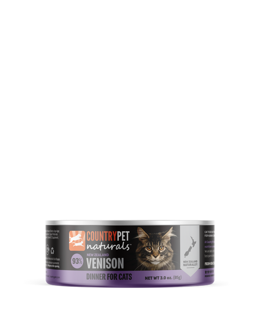 Venison Cat Food 3oz Cans - Tray of 18 Cans